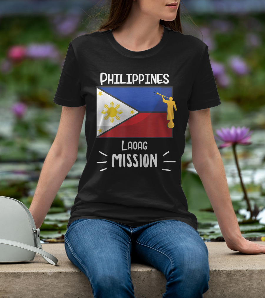 Philippines Laoag Mission Flag And Angel T-Shirt
