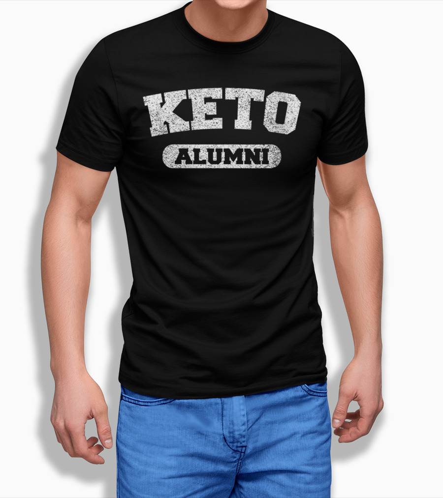 Keto Alumni Low Carb Ketogenic Keto Retro College T-Shirt