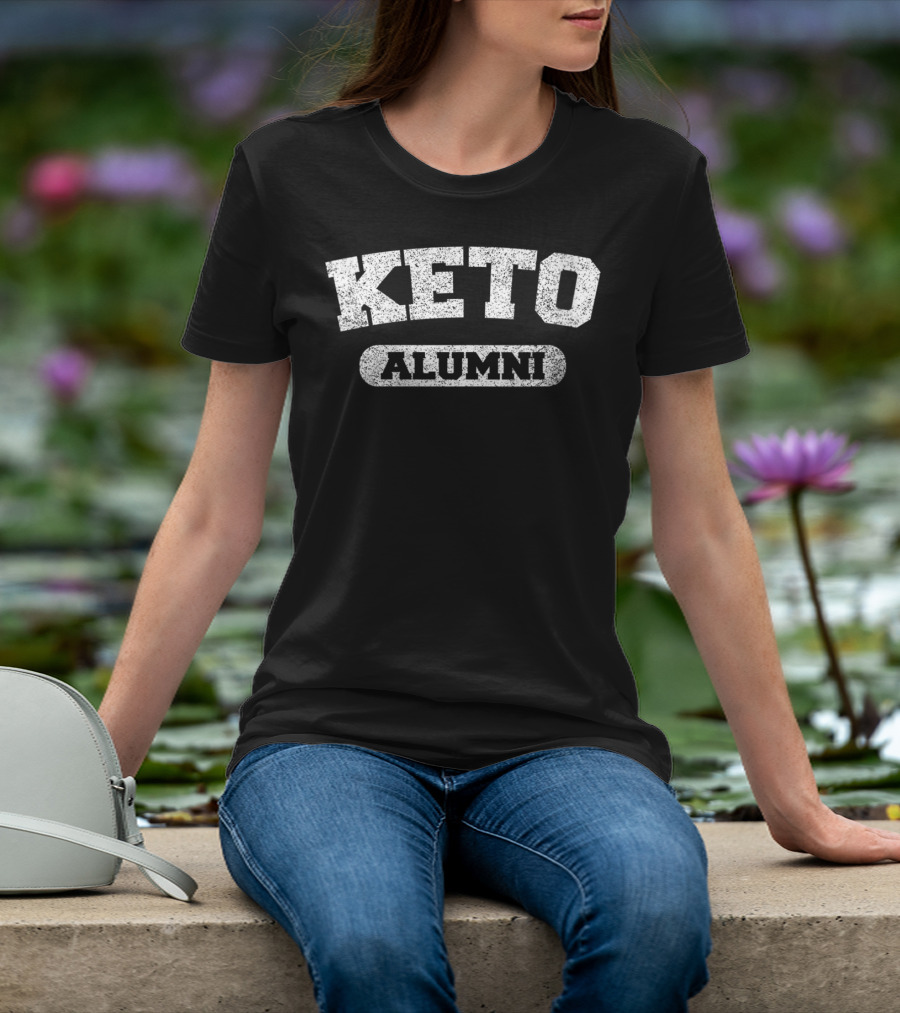 Keto Alumni Low Carb Ketogenic Keto Retro College T-Shirt