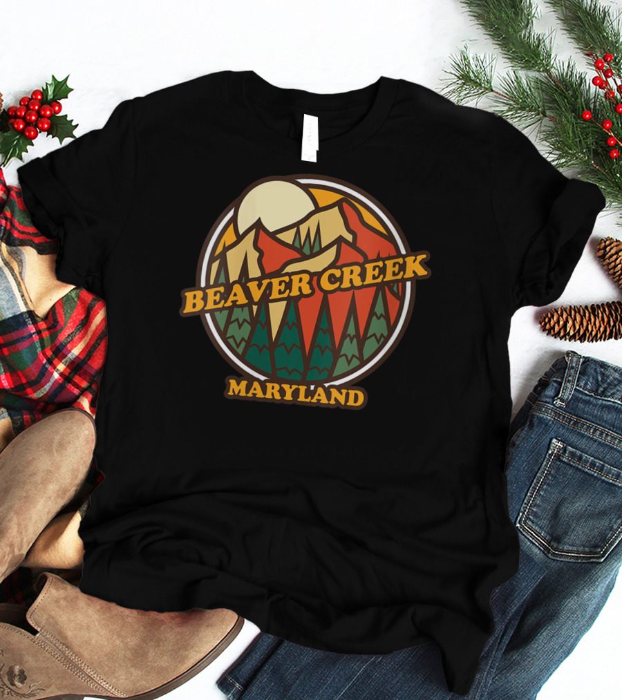Beaver Creek Maryland Mountain Vintage Retro T-Shirt