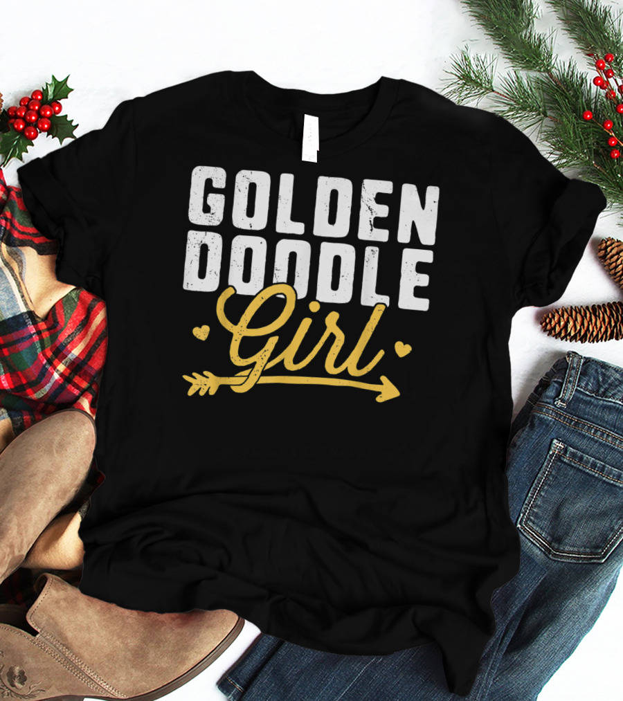 GOLDENDOODLE GIRL HEARTS AND ARROW T-Shirt