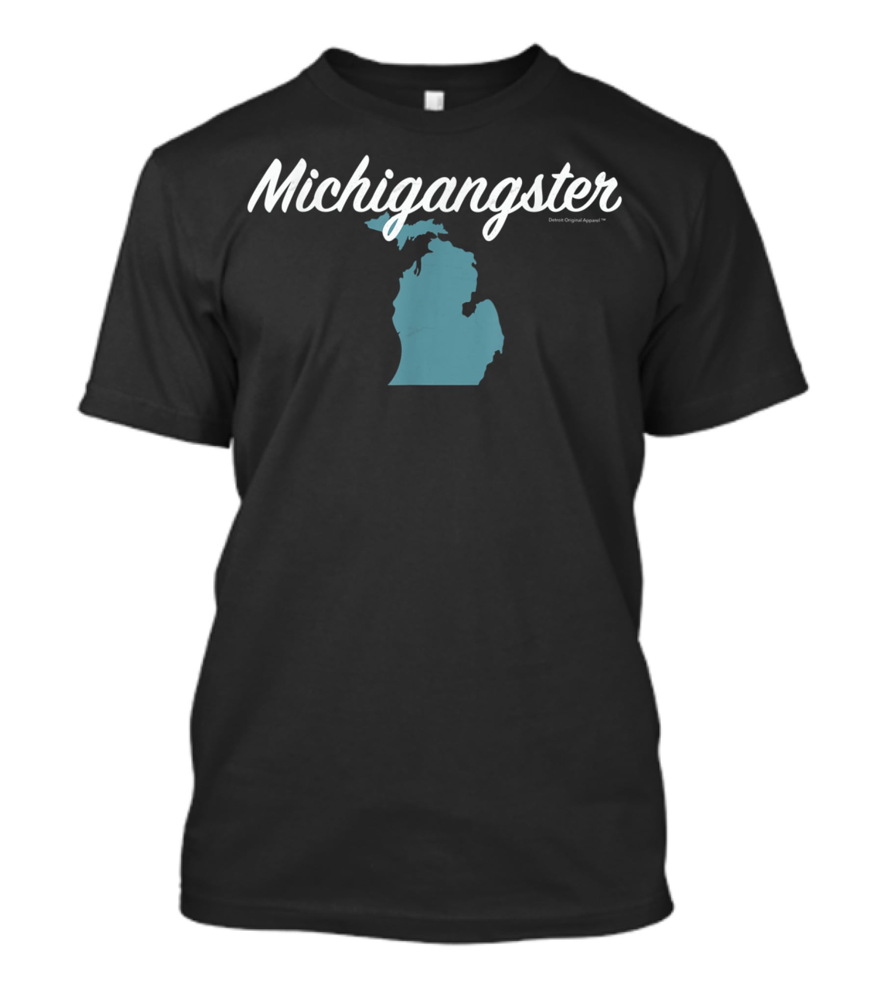 Michigangster Detroit Michigan Mitten Map T-Shirt