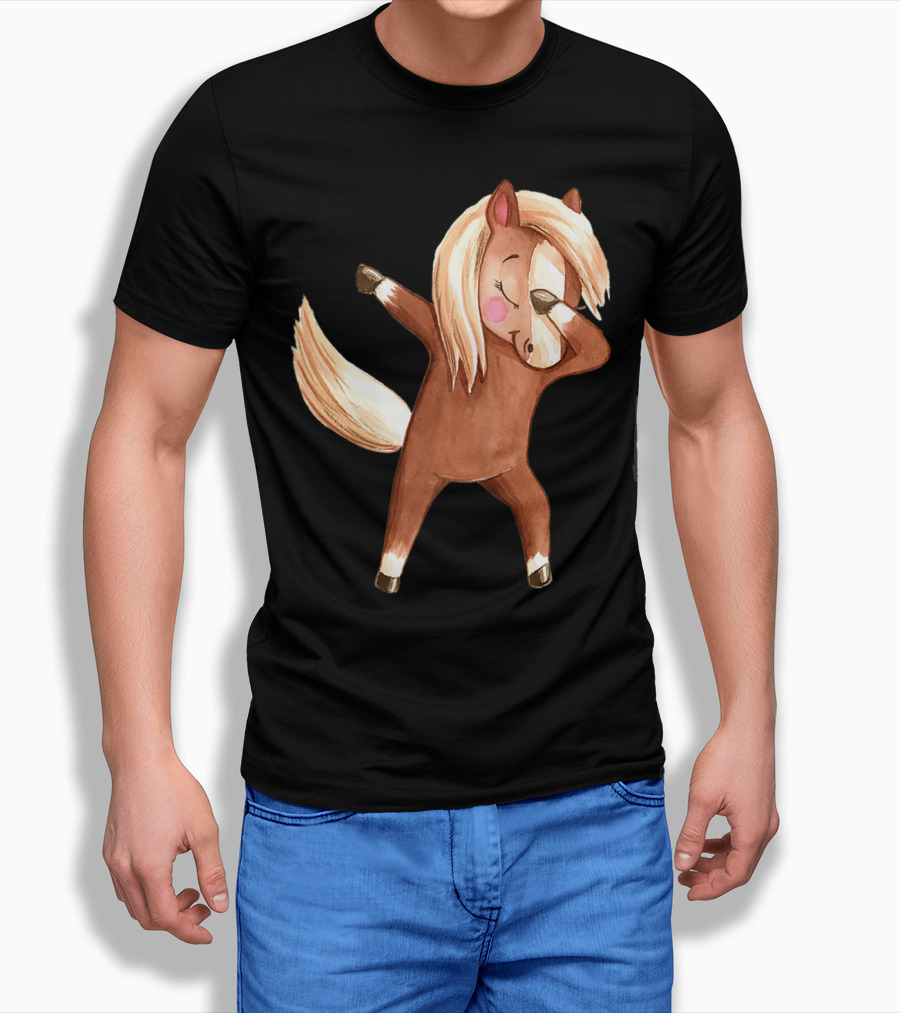 Dabbing Haflinger Horse Brown Pony Dabbing Pose T-Shirt