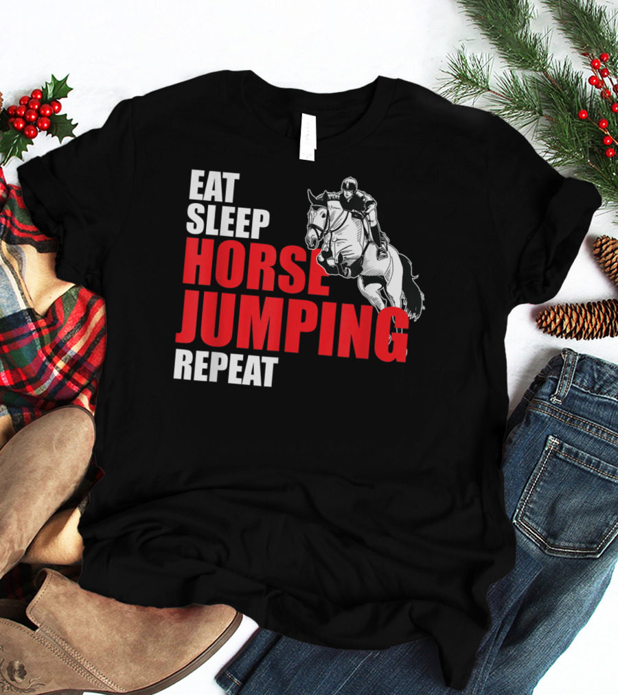 Eat Sleep Horse Jumping Repeat T-Shirt