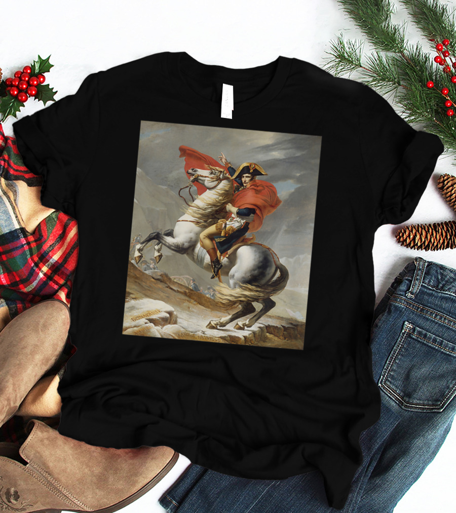 Napoleon Bonaparte Crossing The Alps Iconic Equestrian T-Shirt