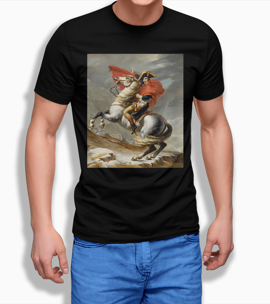 Napoleon Bonaparte Crossing The Alps Iconic Equestrian T-Shirt