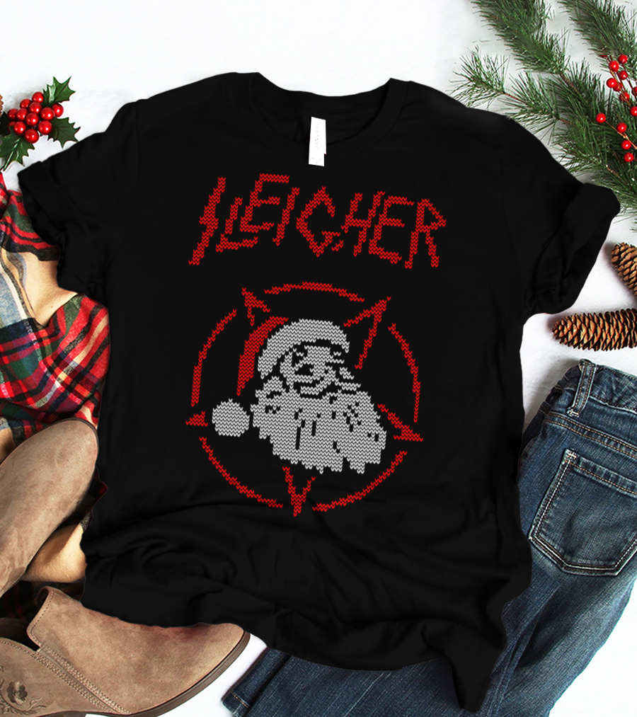Sleigher Santa Pentagram Knit T-Shirt
