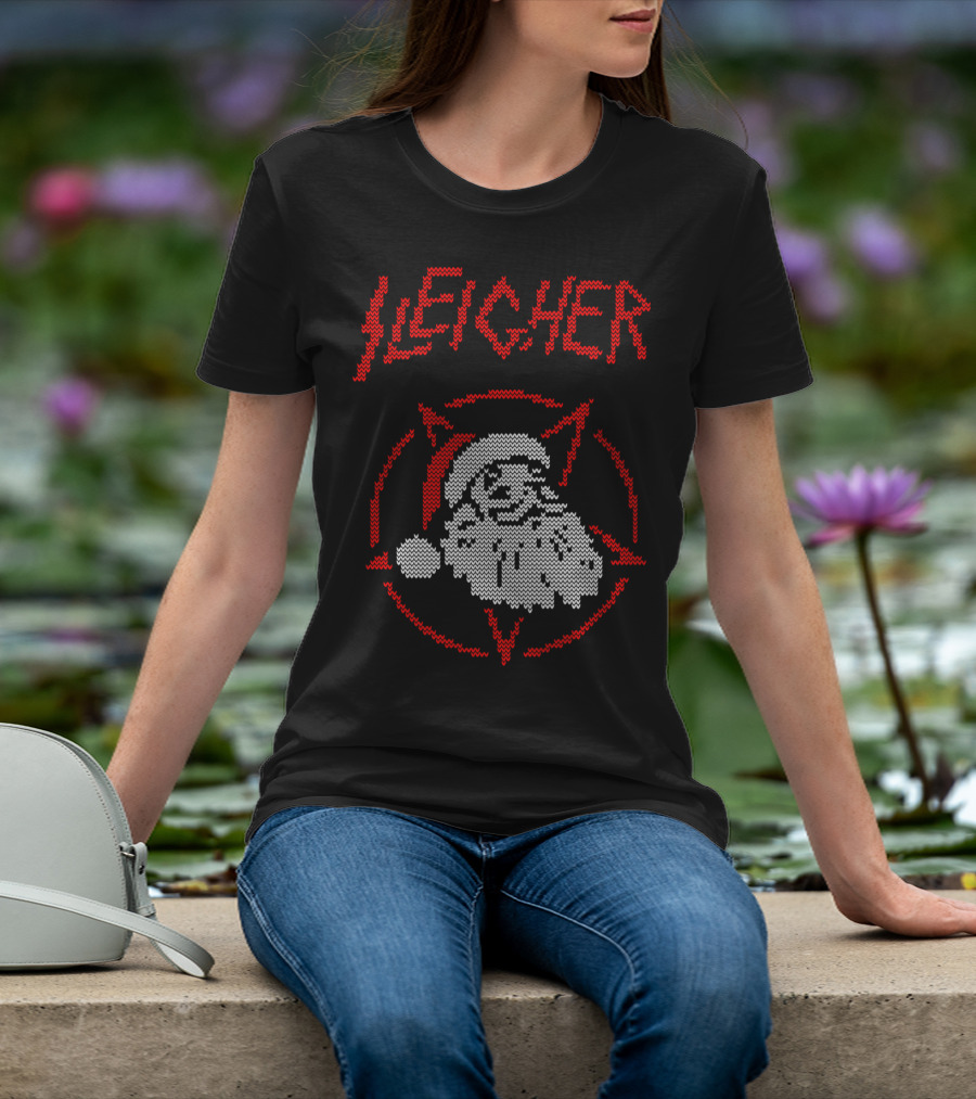 Sleigher Santa Pentagram Knit T-Shirt