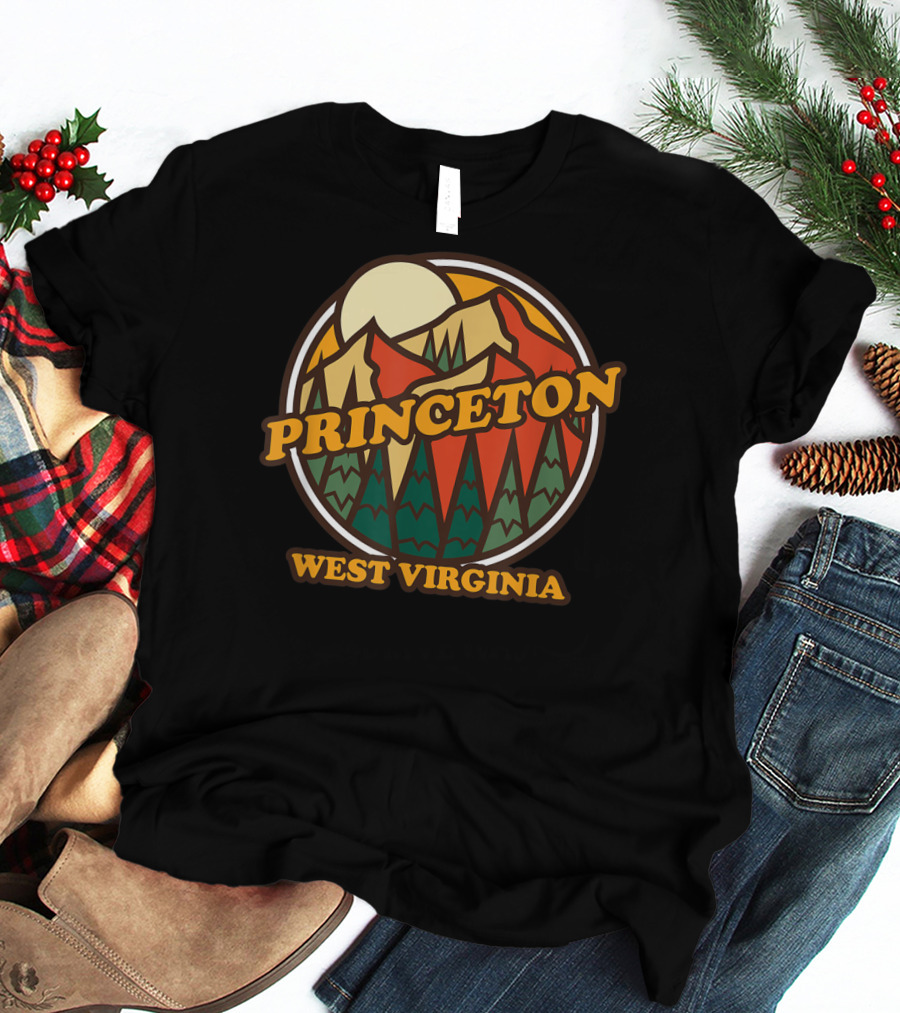 Princeton West Virginia Vintage Mountain Scene T-Shirt