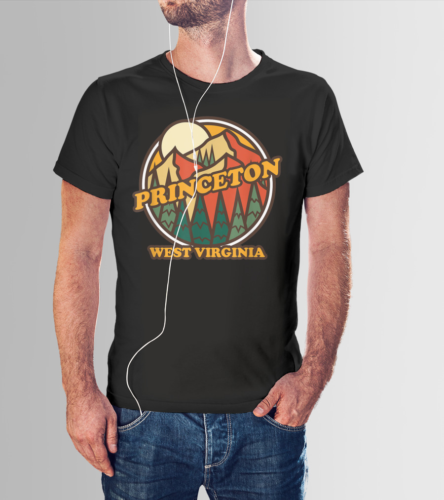 Princeton West Virginia Vintage Mountain Scene T-Shirt