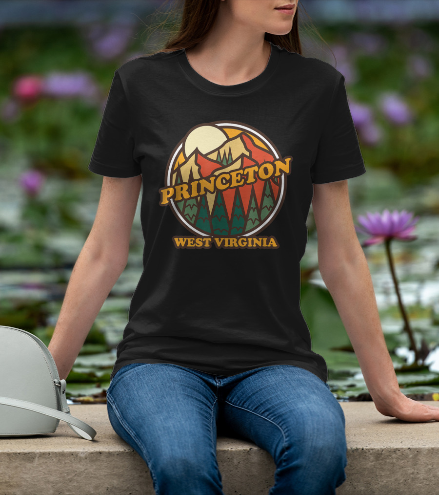 Princeton West Virginia Vintage Mountain Scene T-Shirt