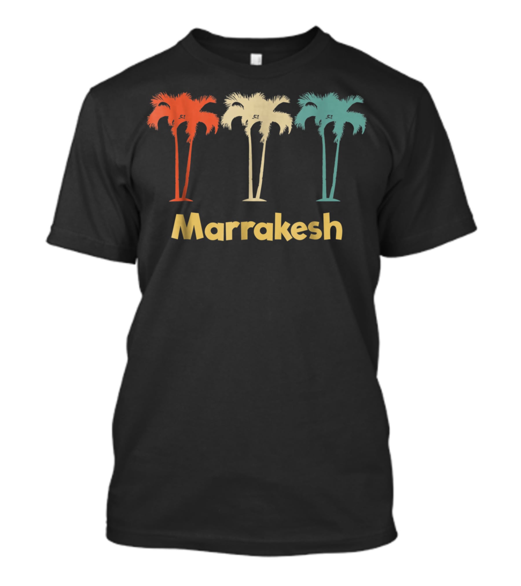 Marrakesh Morocco Vintage Vacation Palm Trees T-Shirt
