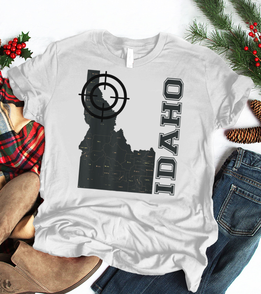 Idaho Maps Target Overlay Classic Vintage Fun T-Shirt