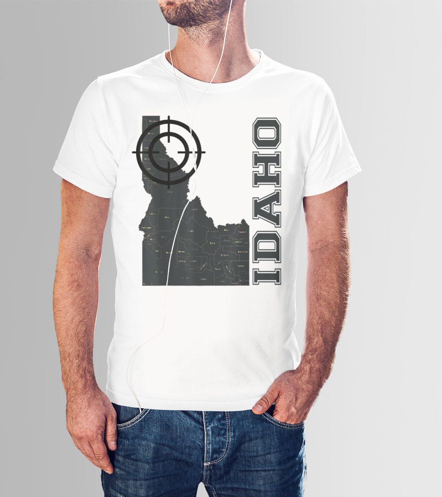 Idaho Maps Target Overlay Classic Vintage Fun T-Shirt