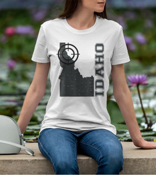 Idaho Maps Target Overlay Classic Vintage Fun T-Shirt