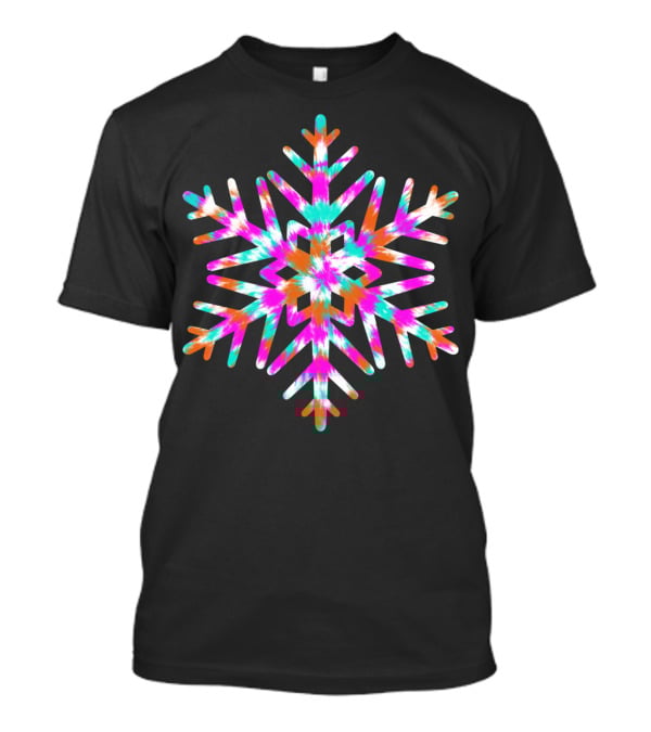 Retro Classic Tie Dye Snowflake Winter Holiday T-Shirt