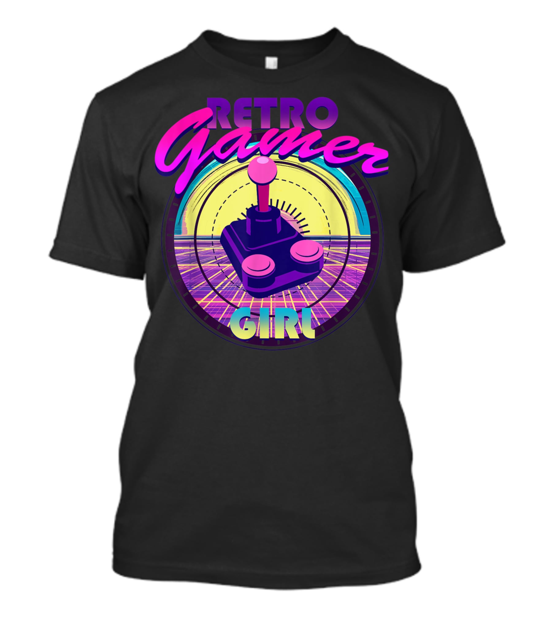 Retro Gamer Girl Classic Video Games Joystick Vintage Joystick T-Shirt