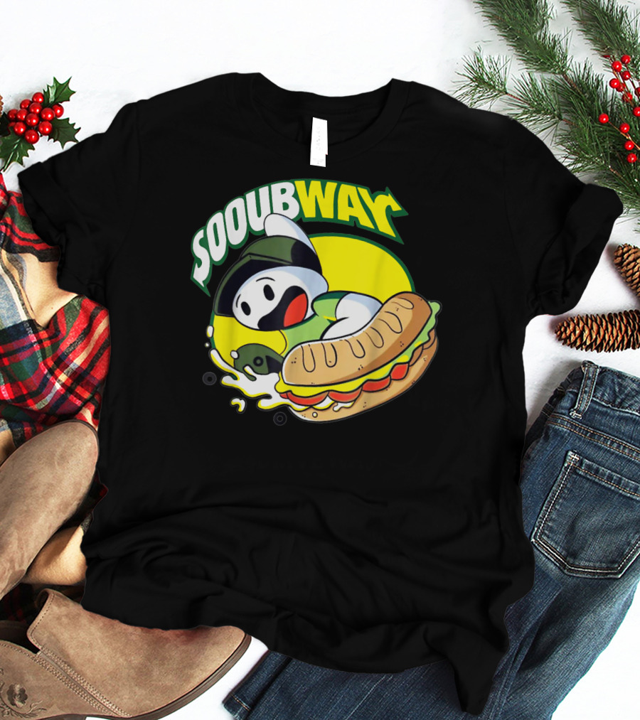 SOOUBWAY Funny Odd Ghost Sandwich Burst T-Shirt