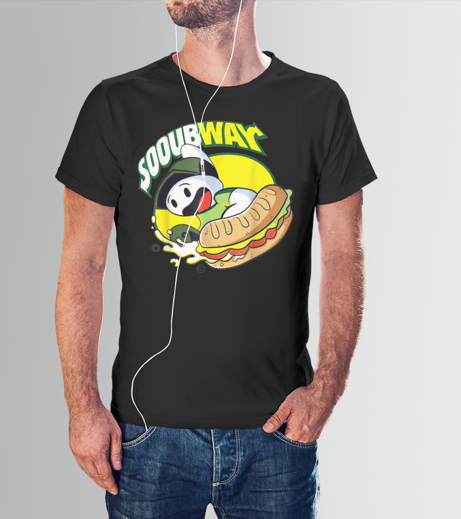 SOOUBWAY Funny Odd Ghost Sandwich Burst T-Shirt