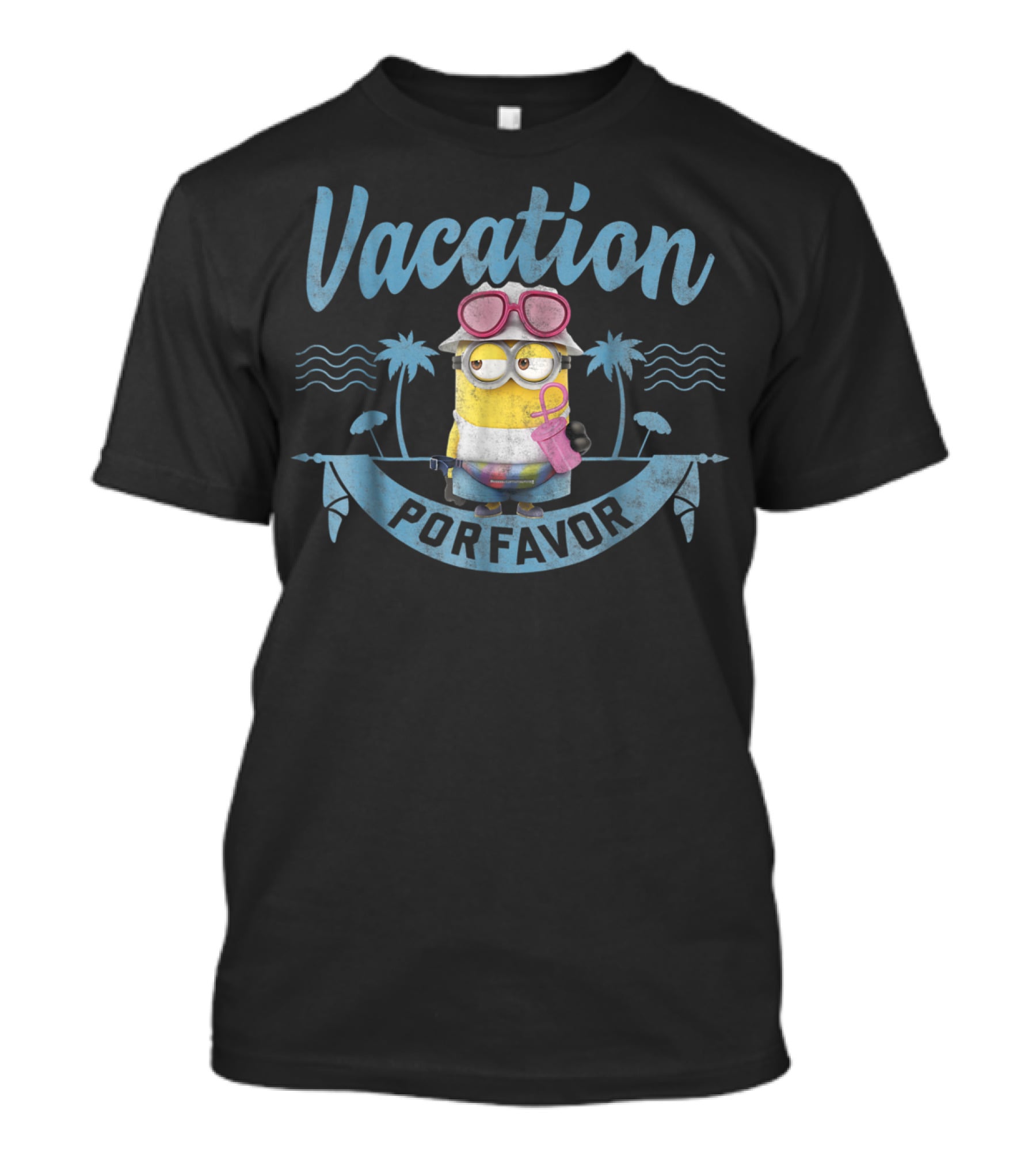 Despicable Me Minions Vacation Por Favor Tropical Palm Beach Vibes T-Shirt
