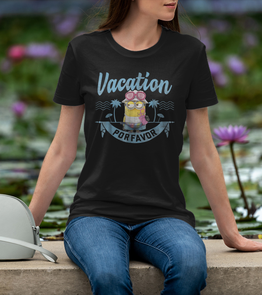 Despicable Me Minions Vacation Por Favor Tropical Palm Beach Vibes T-Shirt