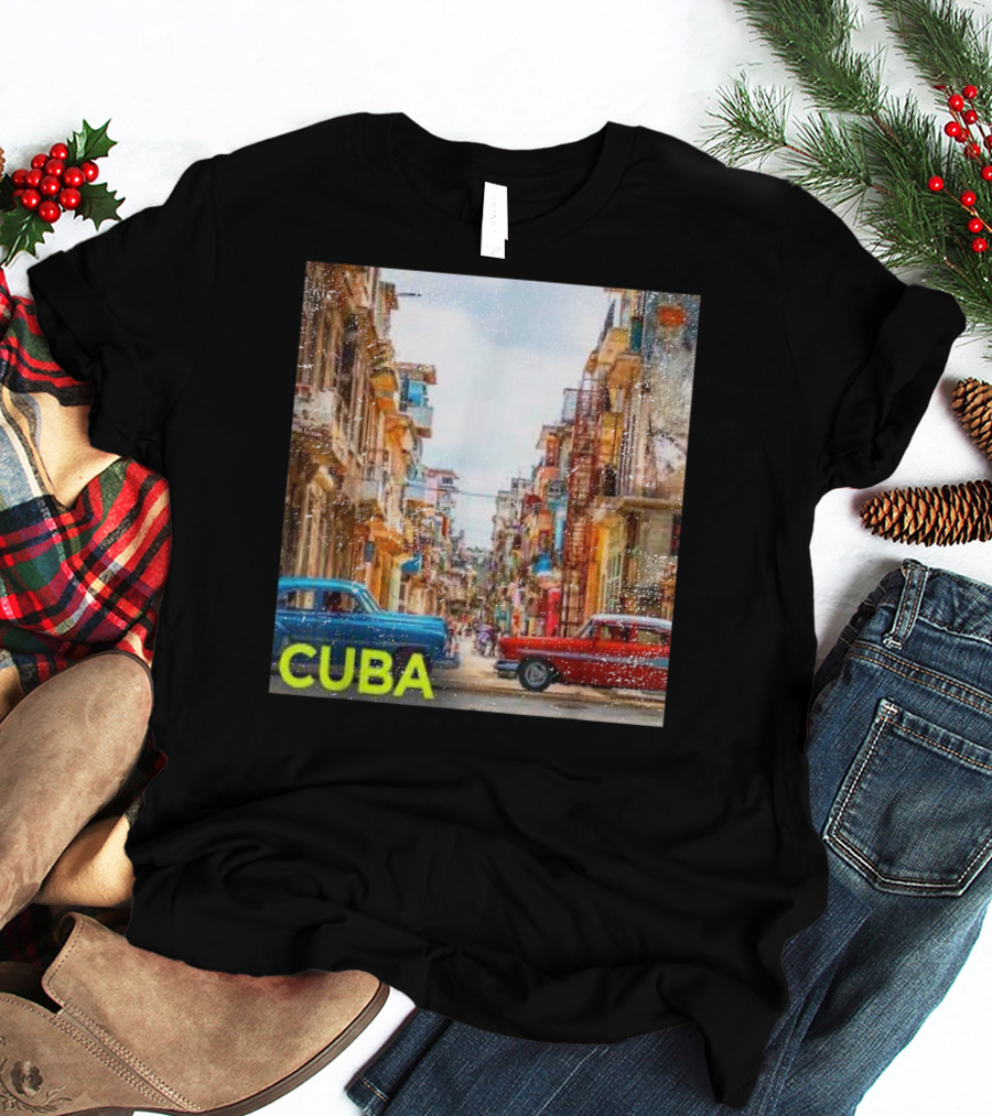 Cuba Classic Car Streets T-Shirt