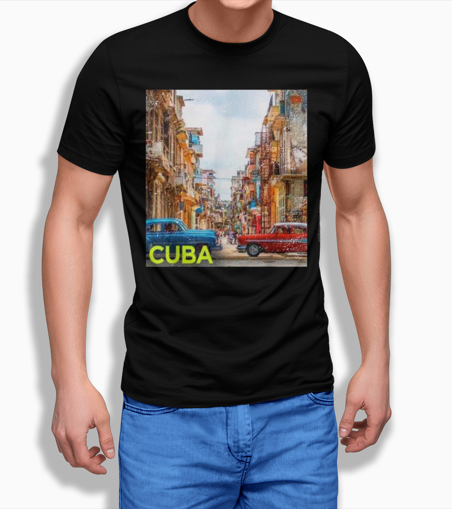 Cuba Classic Car Streets T-Shirt