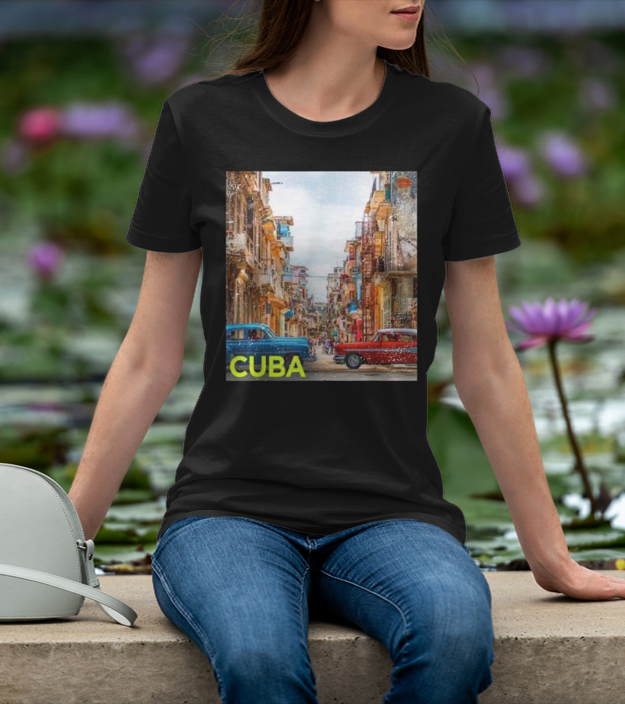Cuba Classic Car Streets T-Shirt