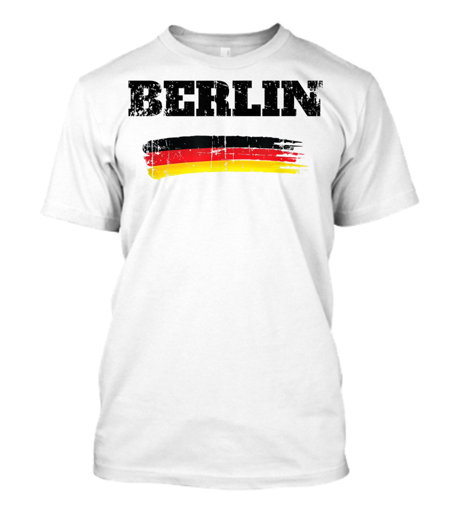 Berlin Germany Black Red Gold Flag Brushstroke T-Shirt