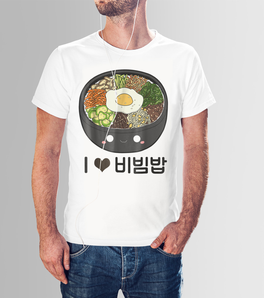 I Love Bibimbap Cute South Korean Food T-Shirt