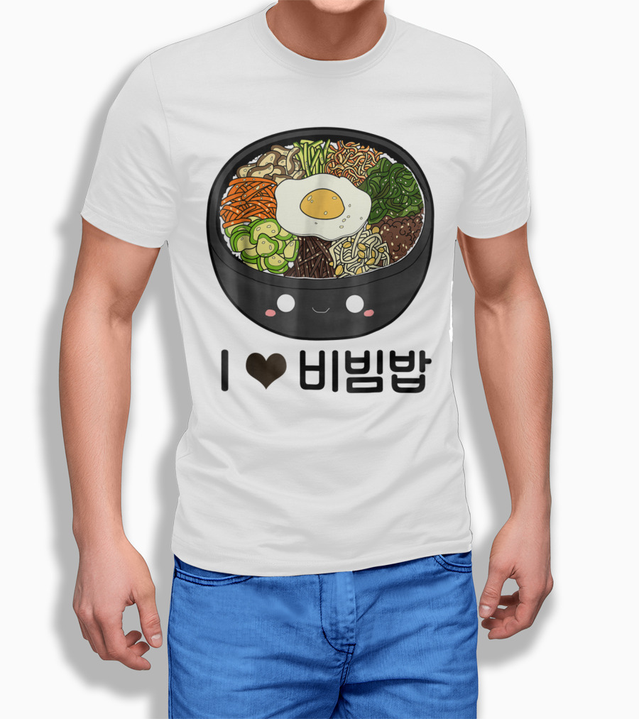 I Love Bibimbap Cute South Korean Food T-Shirt