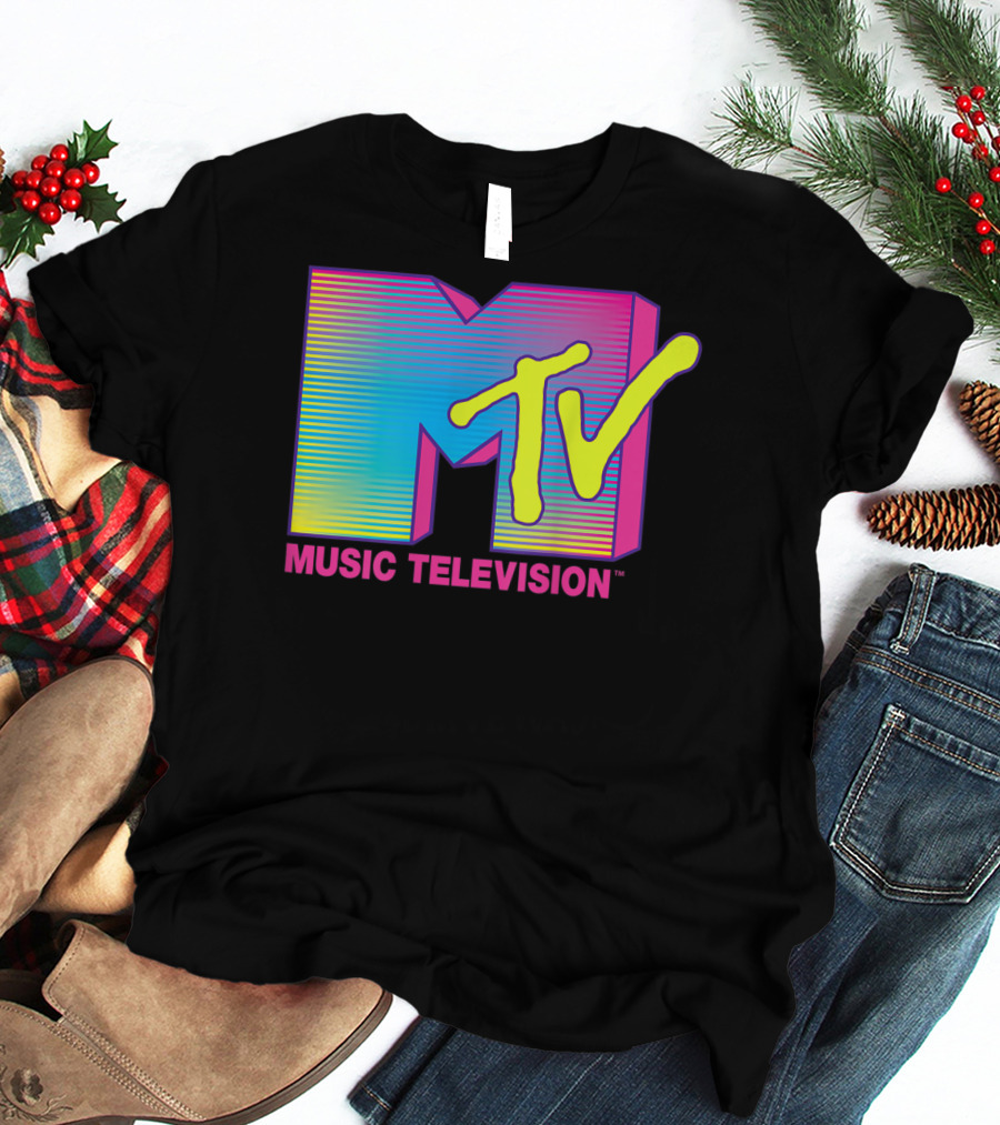 MTV Music Television Fluorescent Colors T-Shirt