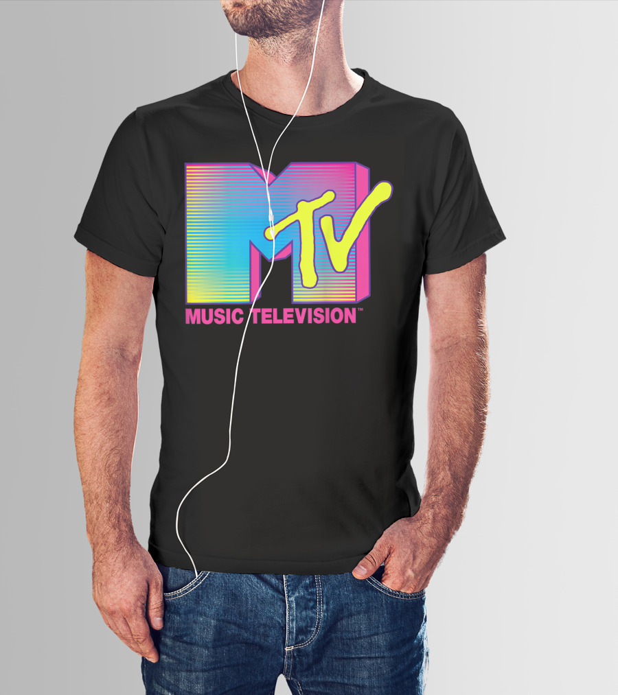 MTV Music Television Fluorescent Colors T-Shirt