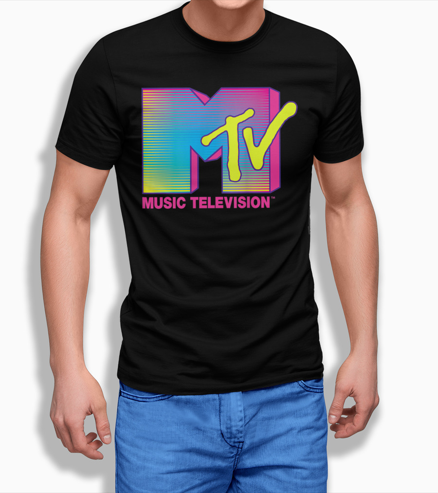 MTV Music Television Fluorescent Colors T-Shirt