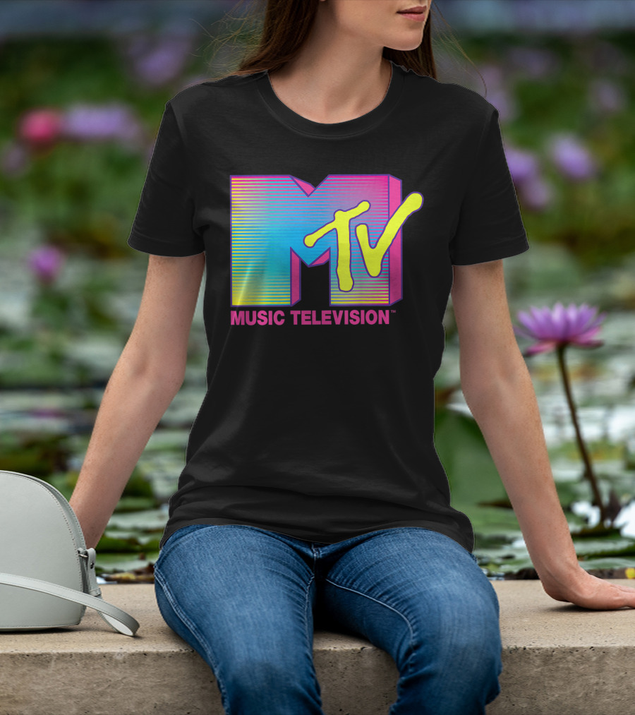 MTV Music Television Fluorescent Colors T-Shirt
