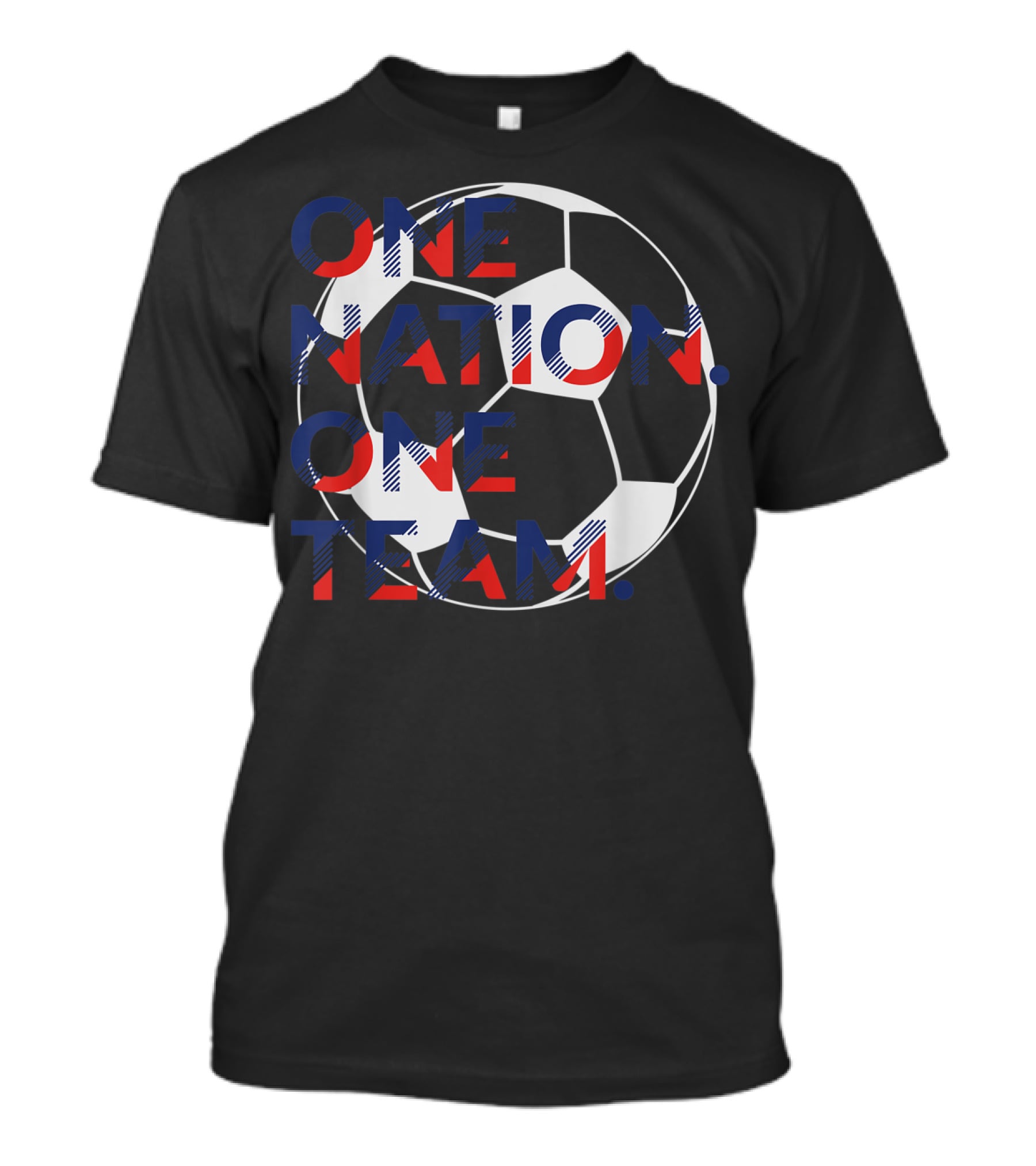 One Nation One Team Soccer Ball United States France T-Shirt