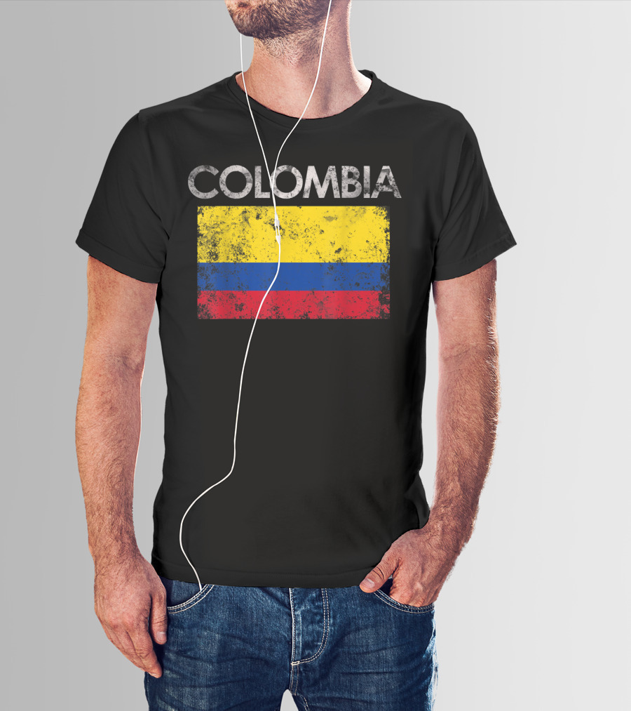 Colombia Flag Vintage Colombian Pride T-Shirt