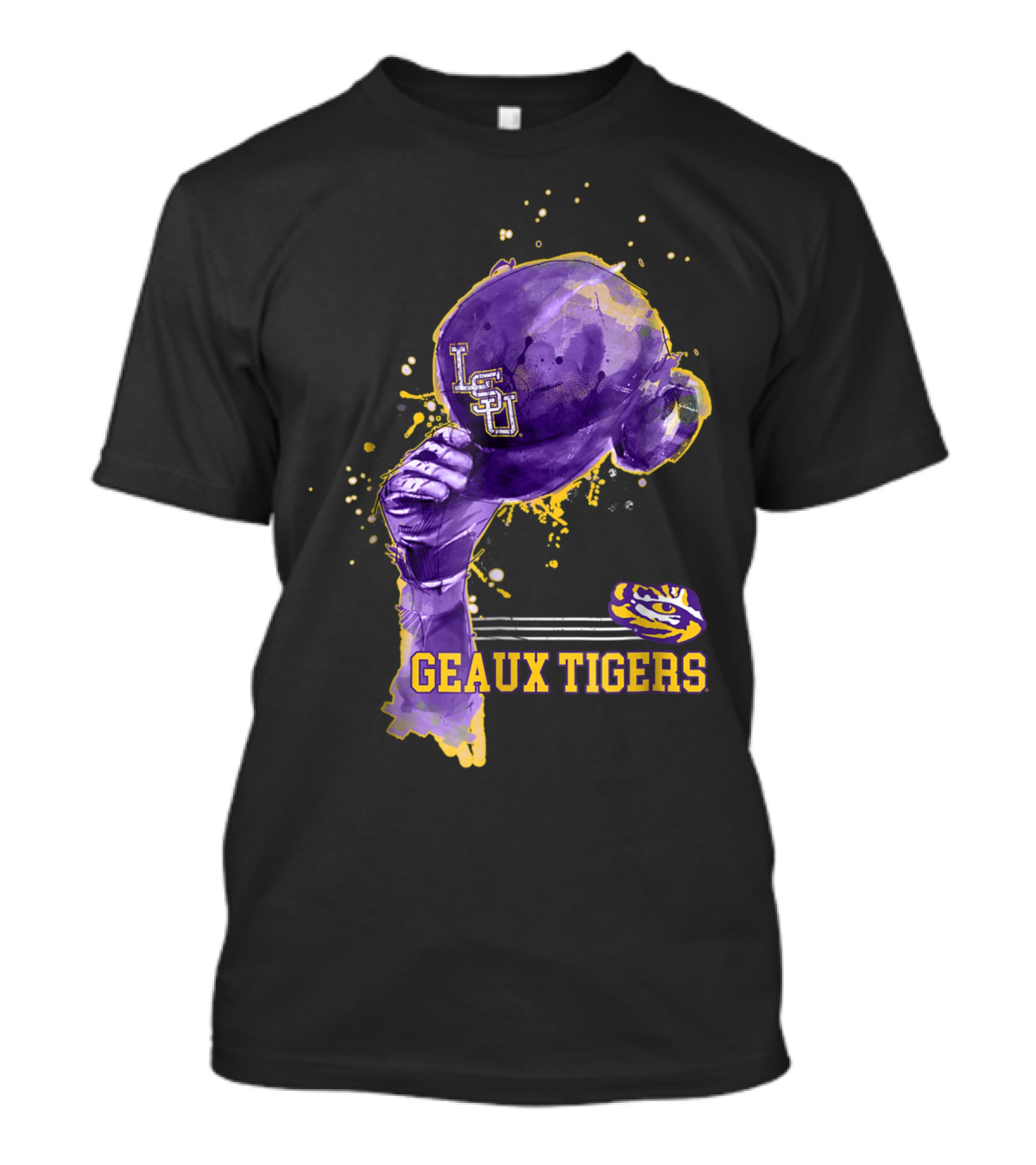LSU Tigers Geaux Tigers Baseball Hat LSU Helmet T-Shirt