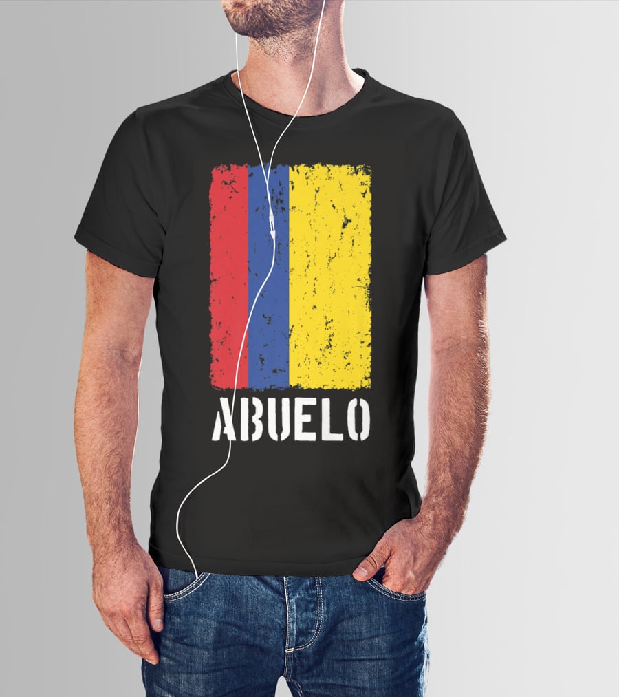 Colombian Grandpa Abuelo Colombia Flag T-Shirt