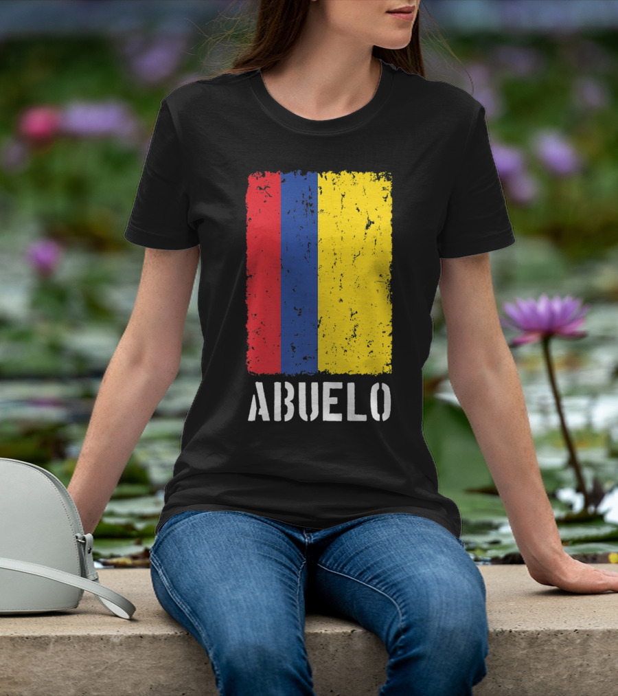 Colombian Grandpa Abuelo Colombia Flag T-Shirt