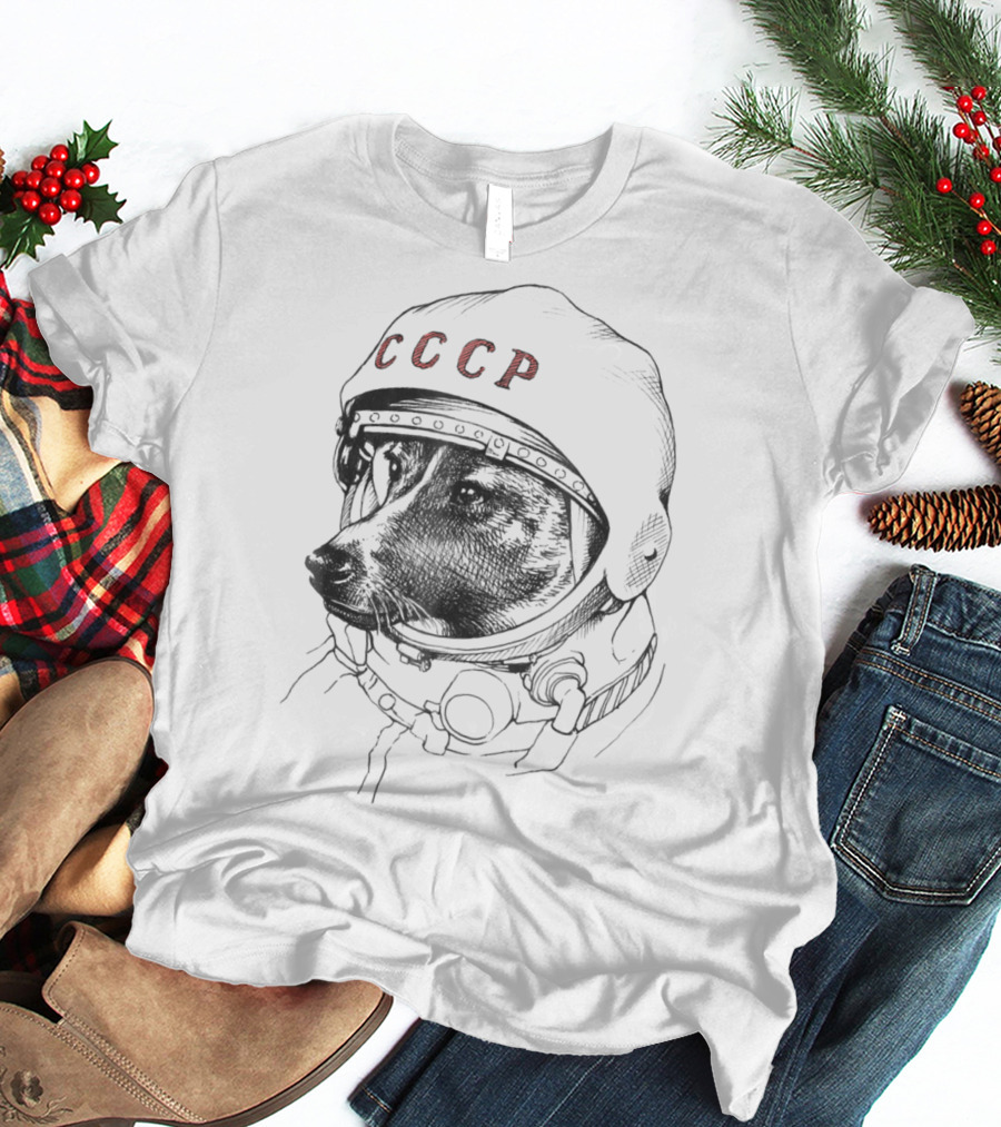 CCCP Space Traveler Dog Cosmonaut T-Shirt