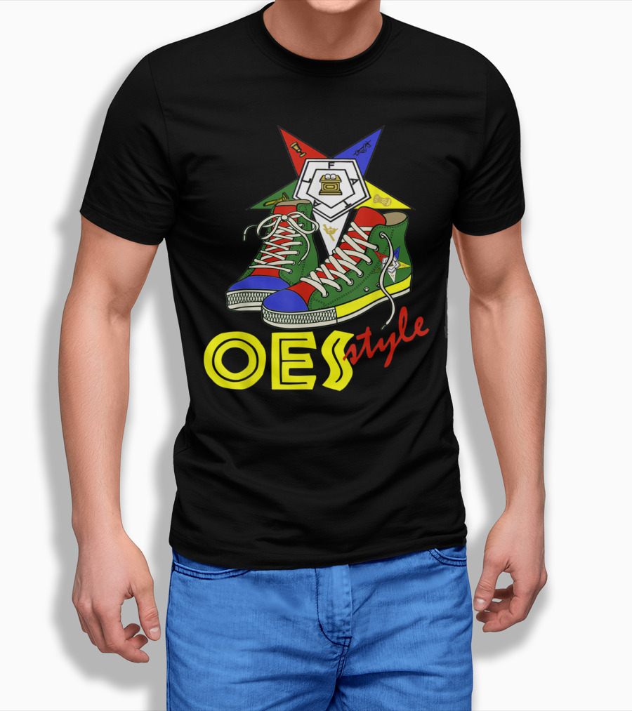 OES Style Order Of The Eastern Star Sistar Sneakers T-Shirt
