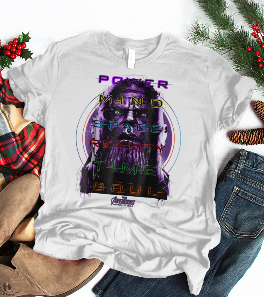 Marvel Avengers Infinity War Thanos Power Mind Space Reality Time Soul T-Shirt