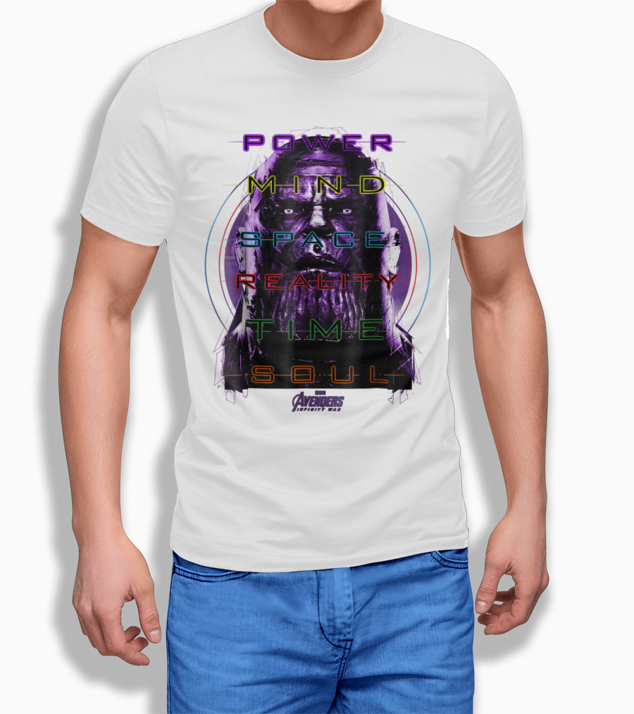 Marvel Avengers Infinity War Thanos Power Mind Space Reality Time Soul T-Shirt