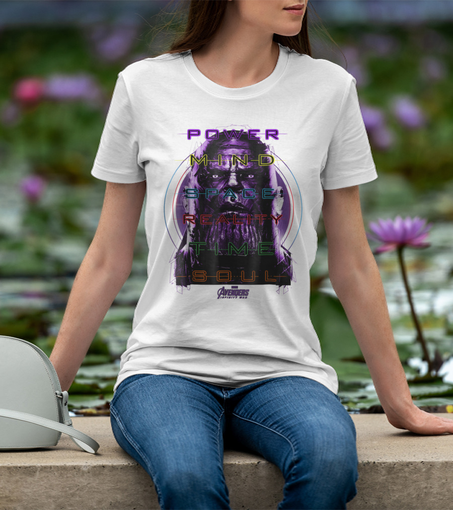 Marvel Avengers Infinity War Thanos Power Mind Space Reality Time Soul T-Shirt