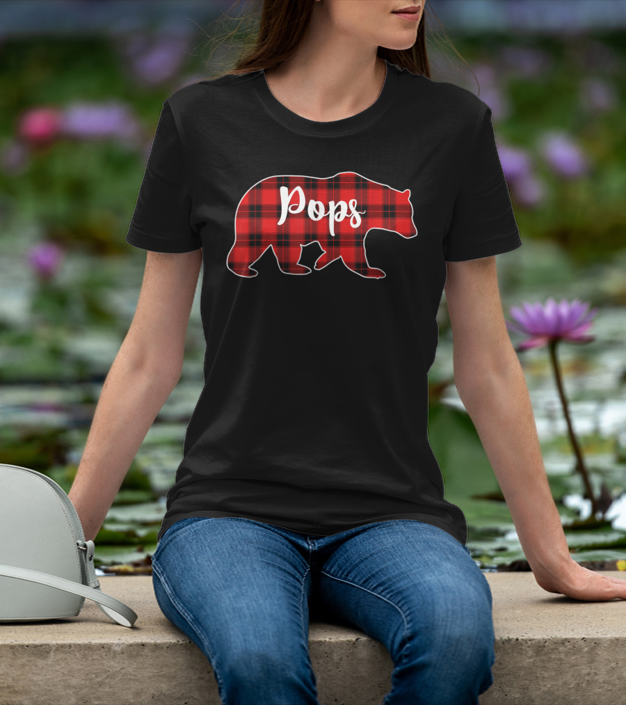 Pops Red Plaid Bear T-Shirt