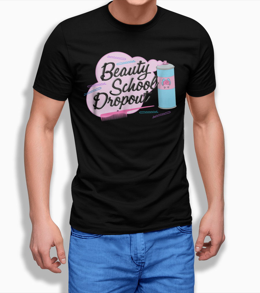 Beauty School Dropout Grease Pink Ladies Can And Comb T-Shirt