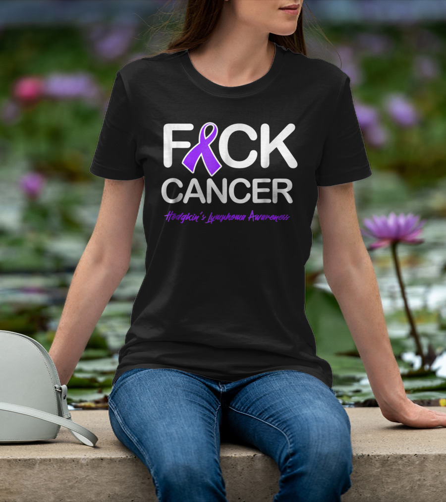Fck Cancer Hodgkin's Lymphoma Awareness Purple T-Shirt