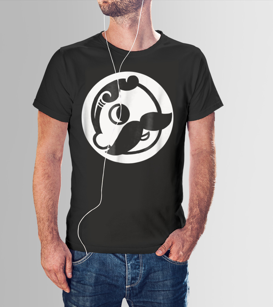 Natty Boh Mascot Icon Mustache Circle T-Shirt