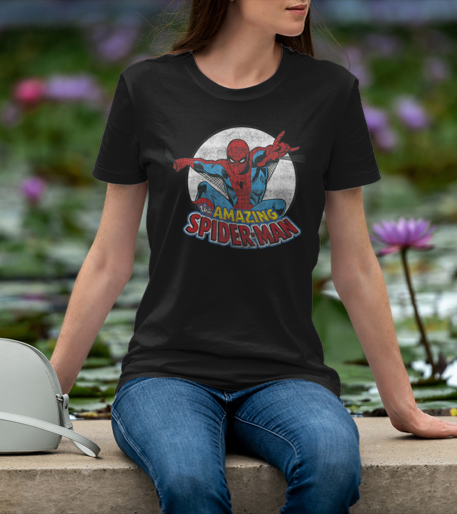 Marvel The Amazing Spider Man Vintage Circle T-Shirt